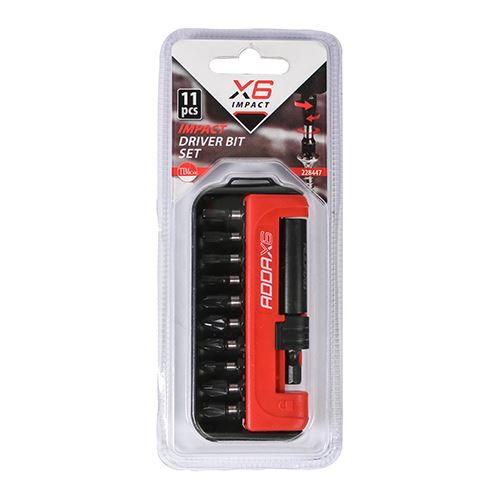 TIMCO X6 11pc Impact Bit Set 11pc Pack 1