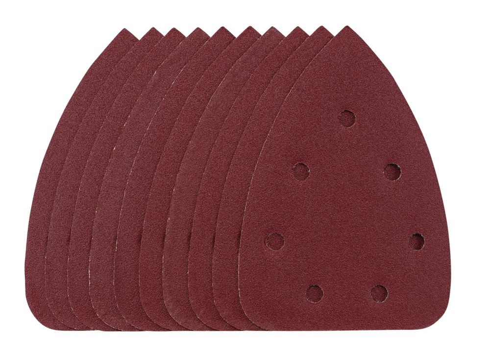 Draper DETAIL SANDING SHEET 120G 8619 08619 Detail Sanding Sheets with Hook and Loop, 140mm, SSD6 (Pack of 10)