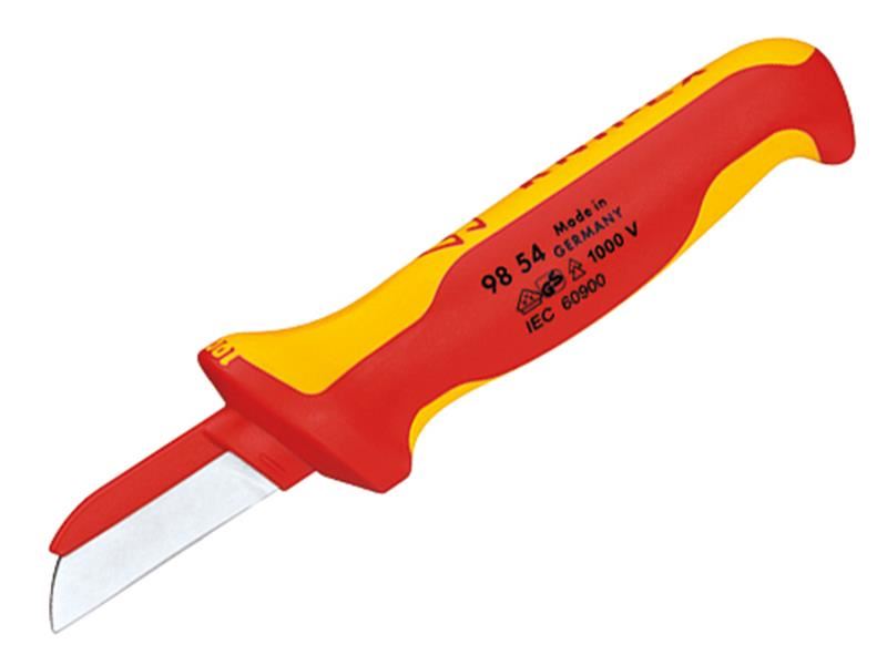Knipex 98 54 98 54 VDE Cable Knife (Back of Blade Insulated)