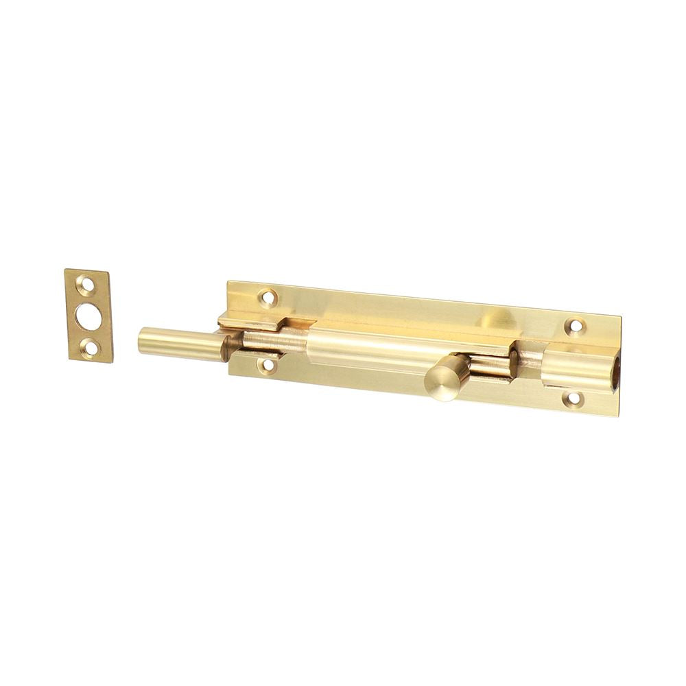 TIMCO Nkd. Barrel Bolt Pol. Brass 100 x 25mm Pack 1
