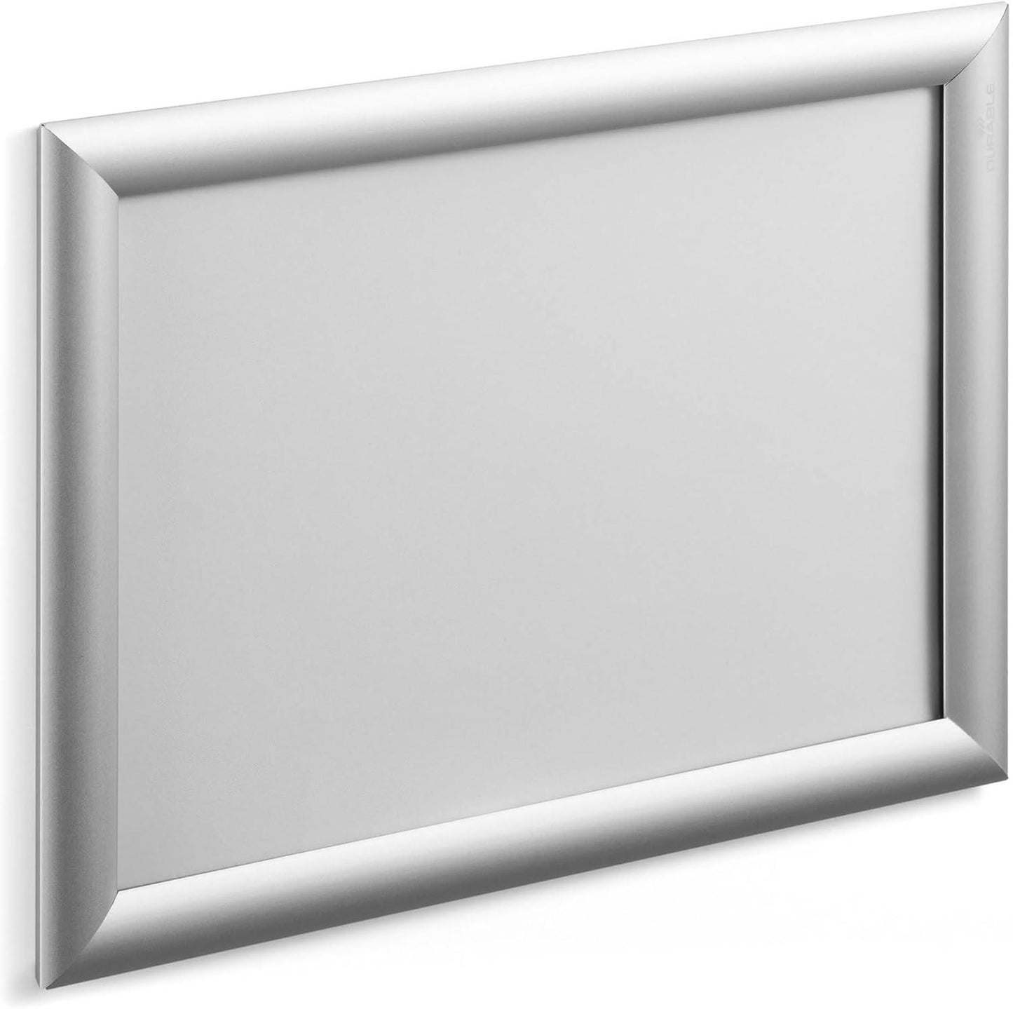 Durable Outdoor Snap Frame A4 Silver Aluminium Weatherproof Poster Holder | Durable Snap Frame for Office, Warehouse and Workplace Use