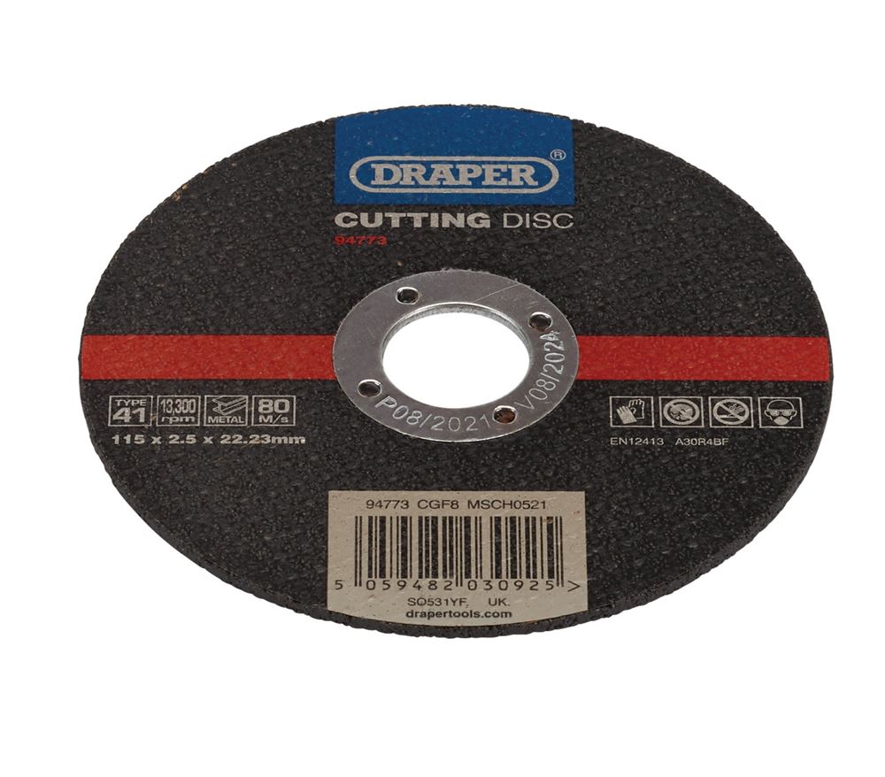 Draper CUT/DISC METAL - 115X2.5MM 94773 Metal Cutting Discs
