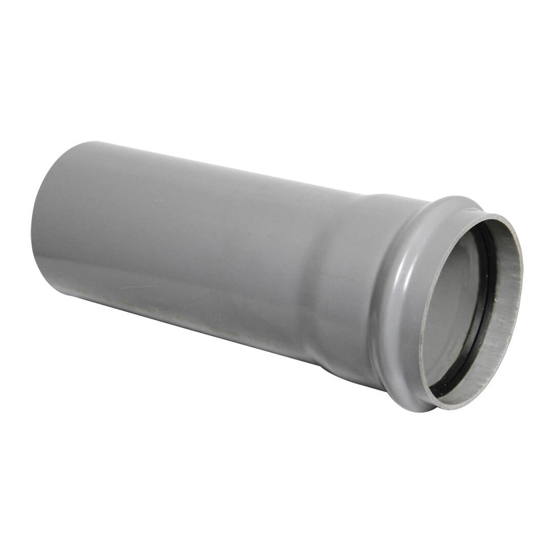 FLOPLAST RING-SEAL SGL SOCKET PIPE;4" SOIL/110MM 4M GRY