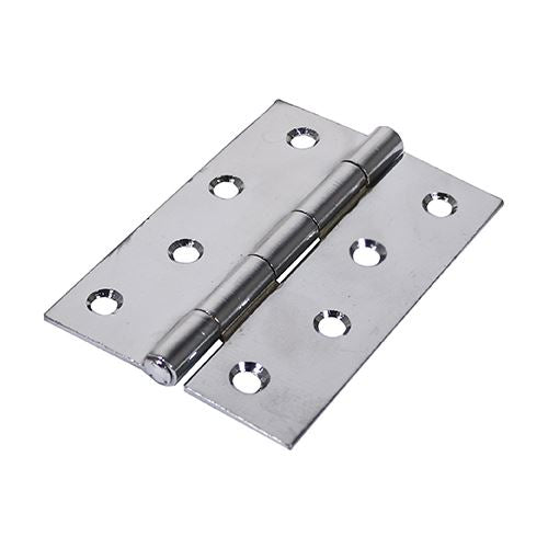 TIMCO Butt Hinge Fixed Pin P/Chrome 75 x 50 Pack 2