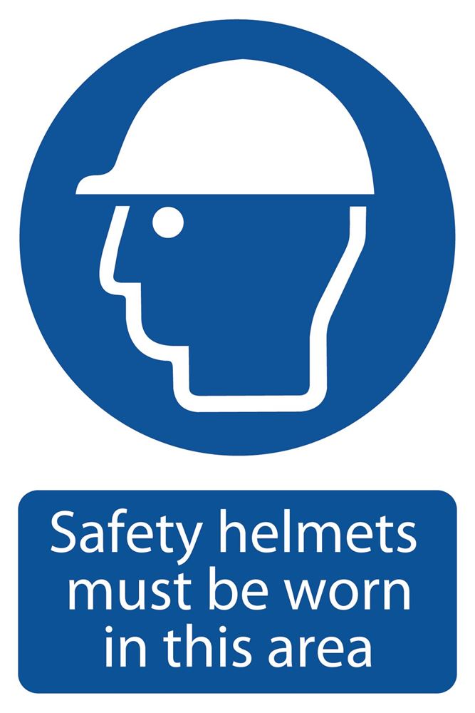 Draper MUST WEAR SAFETY HELMETS SIGN 72869 Mandatory Signs