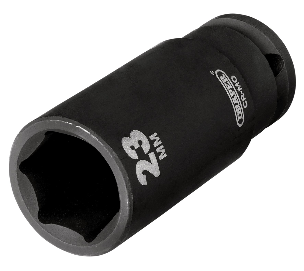 Draper 23MM IMPACT DEEP SOCKET 1/2DR 20192 20192 Hi-TORQ® Deep Impact Sockets