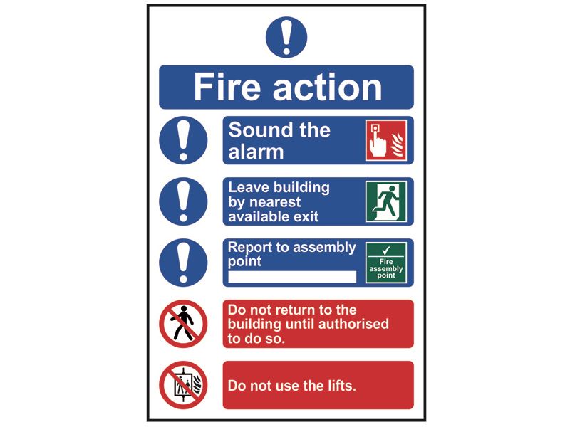 Scan SCA0178 Fire Action Procedure - PVC 200 x 300mm |