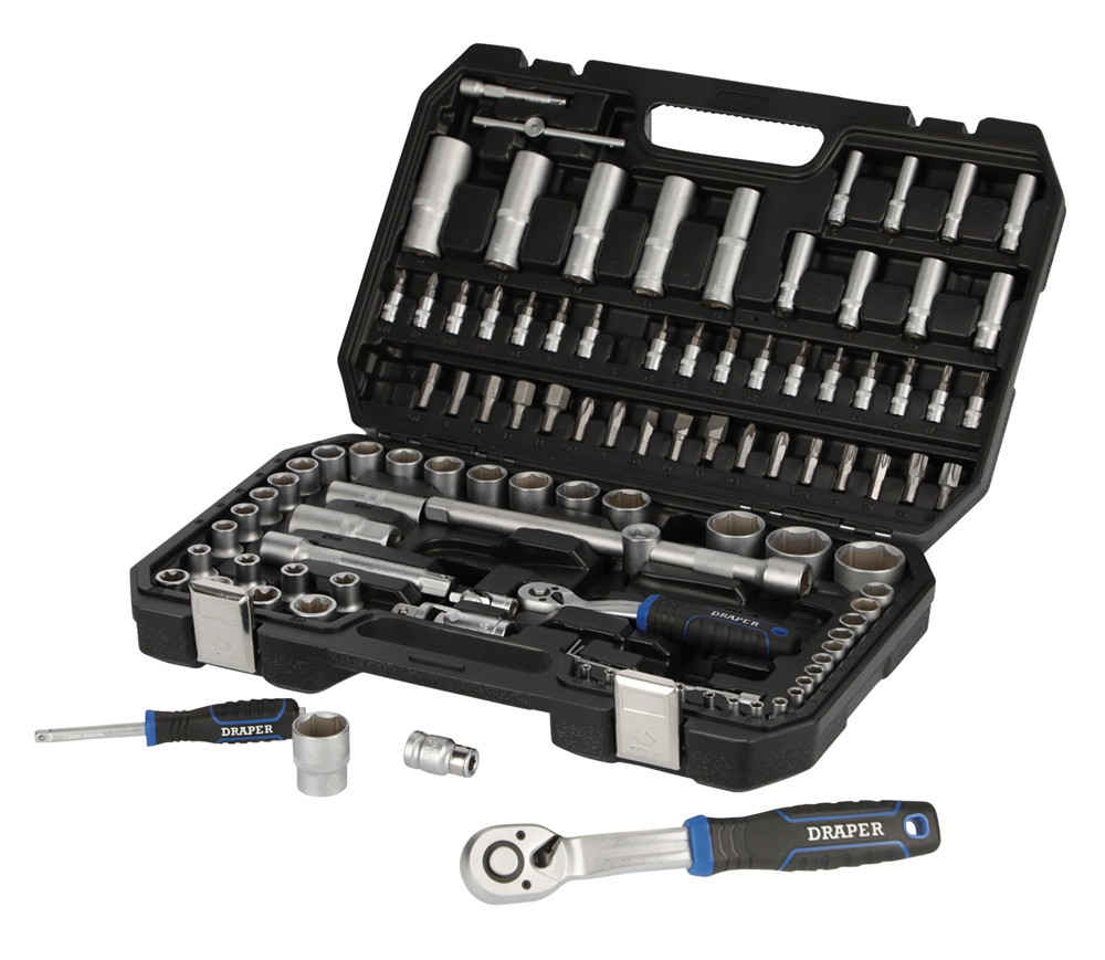Draper 108PC 1/4 1/2 SOCKET SET 21536 Draper HI-TORQ® Socket Set, 1/4" & 1/2" Sq. Dr. (108 Piece)