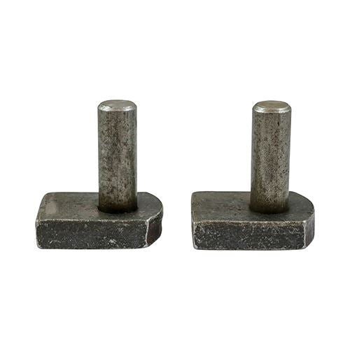 TIMCO Gate Hinge Hooks to Weld Self Coloured - 12mm | Pack of 2