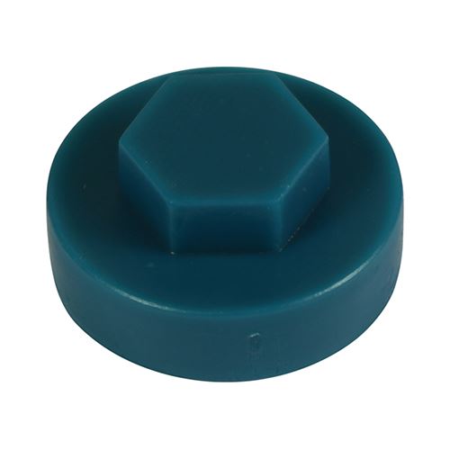 TIMCO Hex Cover Cap - Ocean Blue 19mm Blue Pack 1000