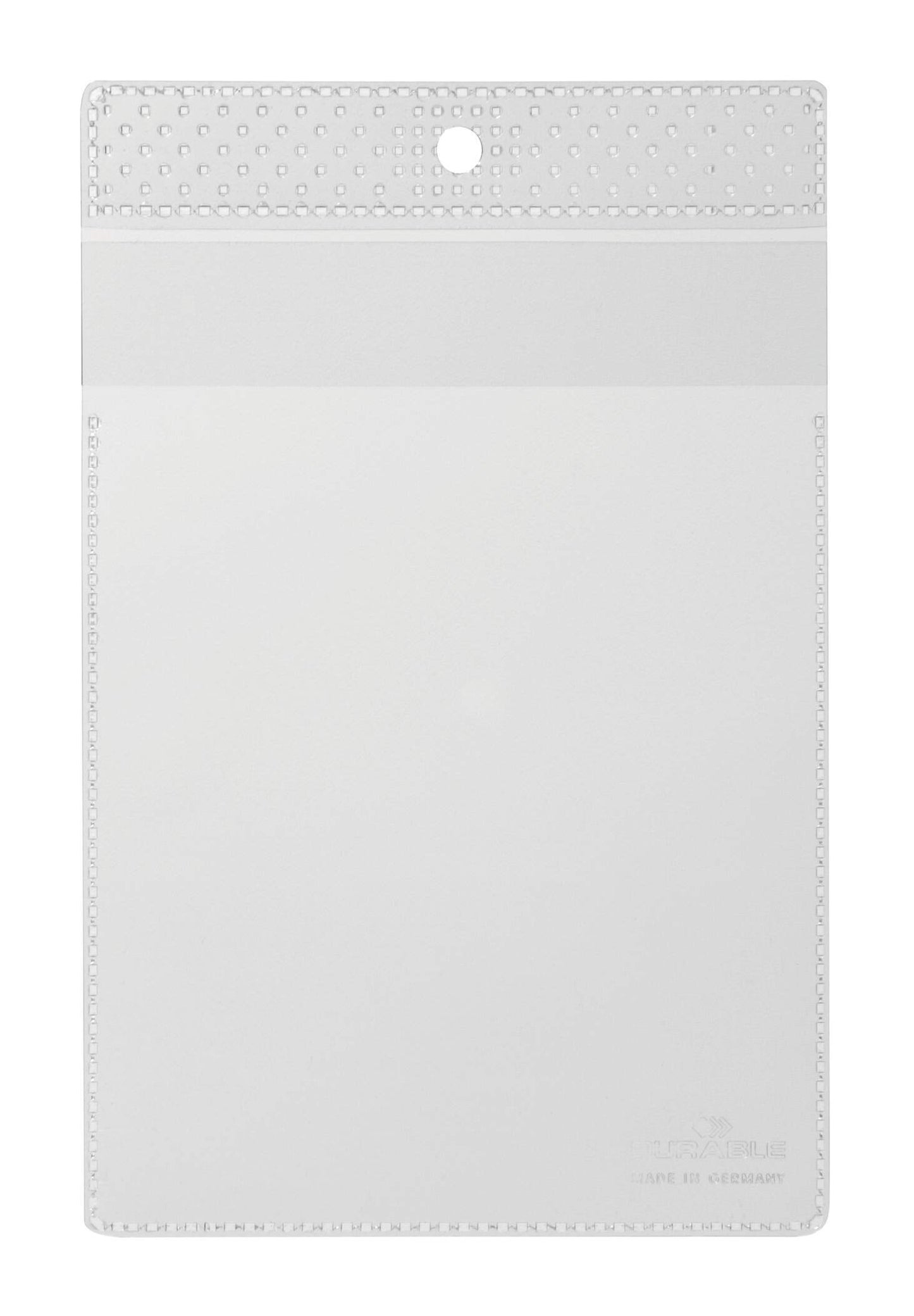 Durable Lanyard Pouches ID Badge Display Pocket Vertical | 10 Pack | A6 Clear