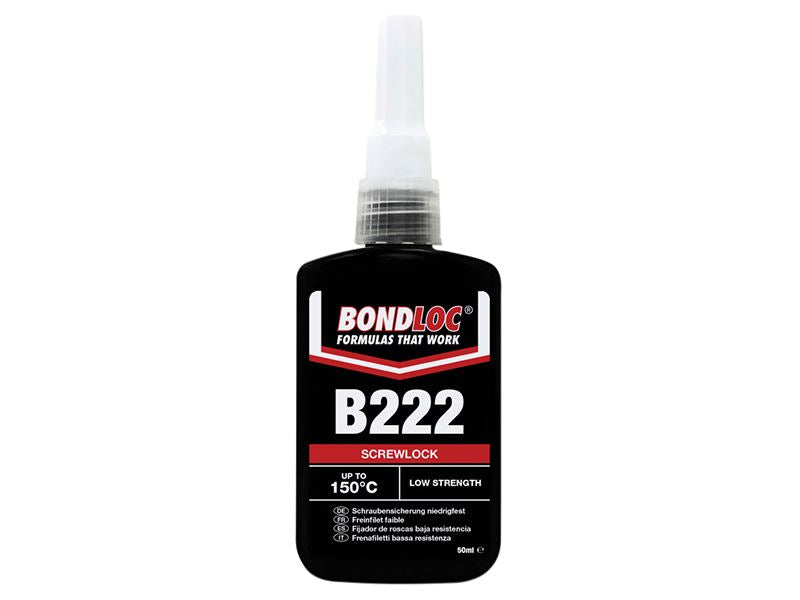 Bondloc B222-50 B222 Screwlock Low Strength Threadlocker 50ml