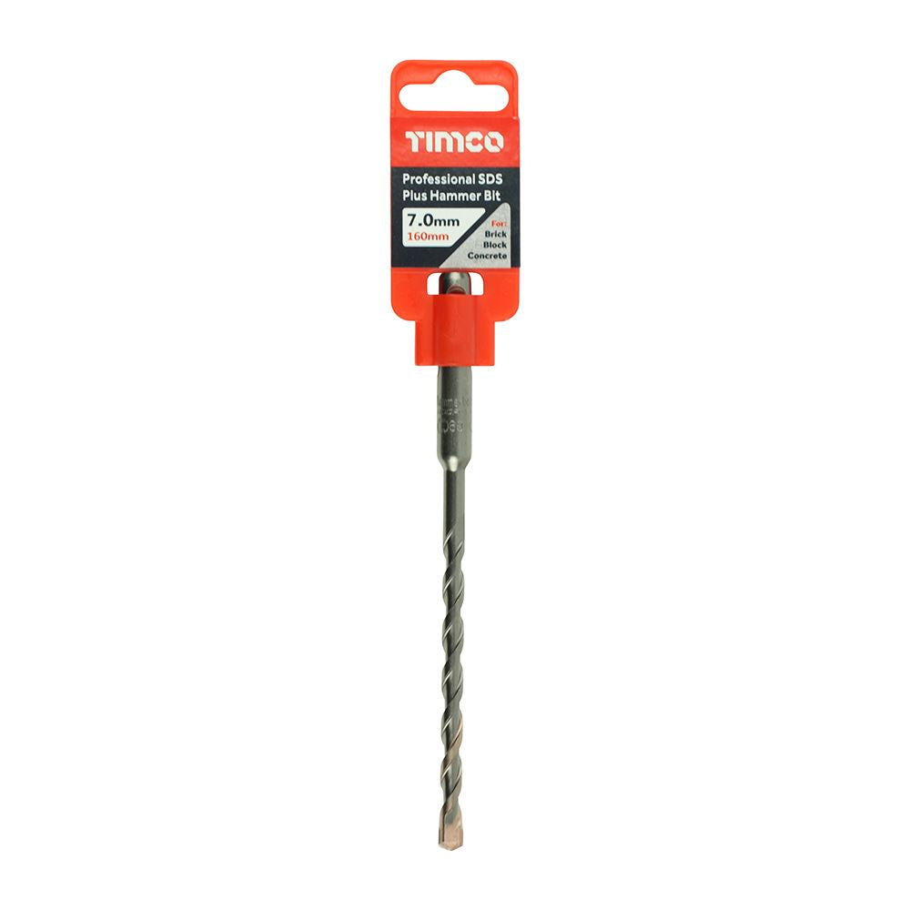 TIMCO Pro SDS Plus Hammer Bits (PGM) 7.0 x 160 Pack 1