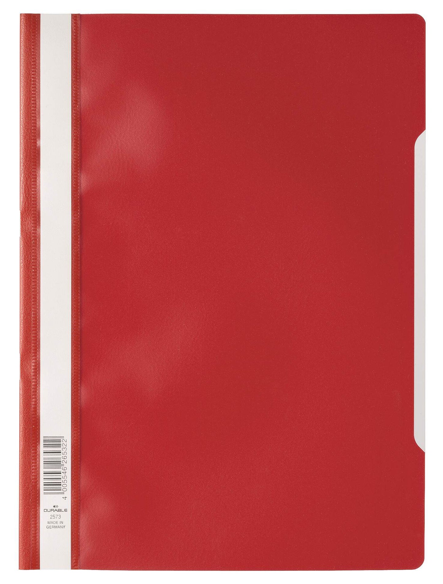Durable Clear View Project Folder Document Report File | 50 Pack | A4 Red