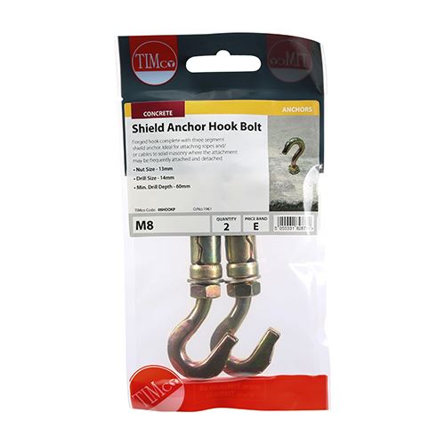 TIMCO Shield Anchor Hook - ZYP M8 Gold Pack 2
