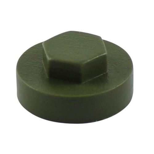 TIMCO Hex Cover Cap - Olive Green 16mm Green Pack 1000
