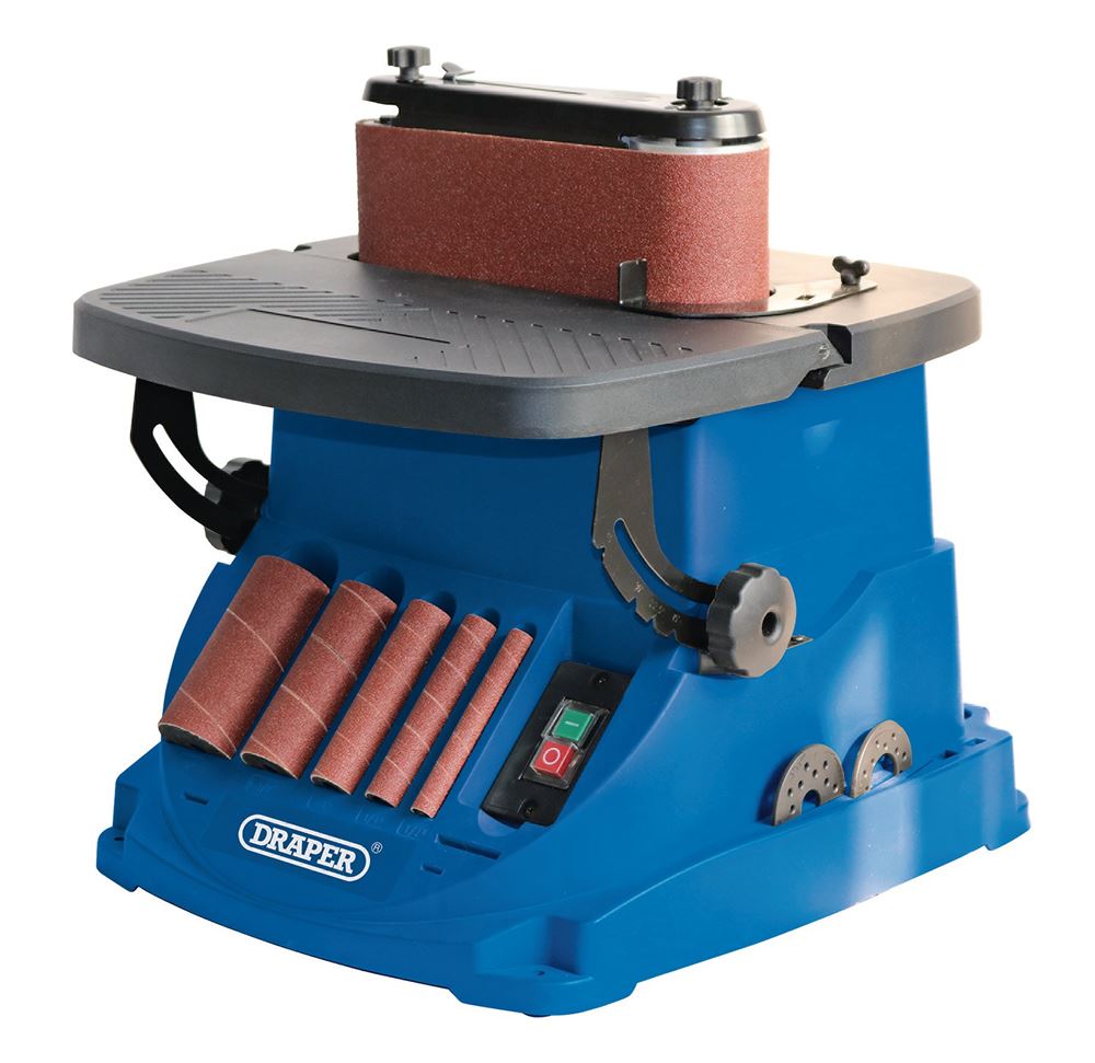 98425 Draper 230V Oscillating Spindle and Belt Sander, 450W OSBS450D Sanders 330 x 390 x 450mm Professional Trade DIY Workshop Garage Use