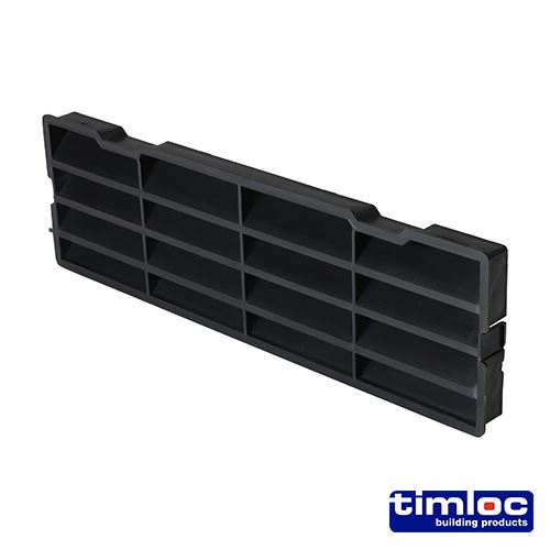 TIMCO Thro-Wall Cav Sleeve Baff Bla 229 x 76 Black Pack 1