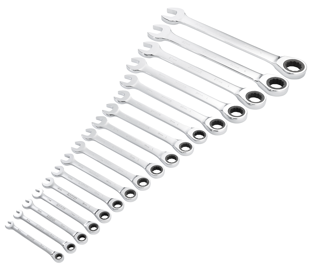 Draper 17PC RATCHETING SPANNER SET 27691 27691 HI-TORQ® Metric Ratchet Combination Spanner Set (17 Piece)