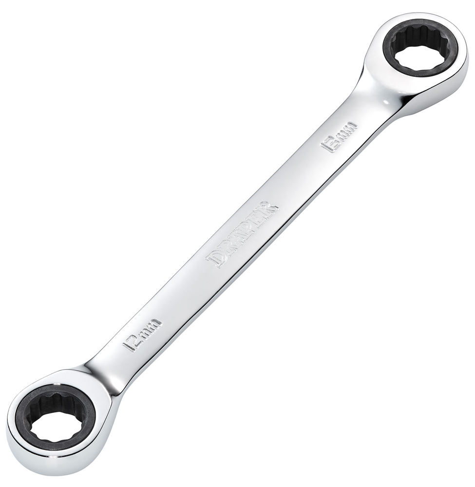 Draper 12X13 RATCHET RING SPANNER 27737 27737 HI-TORQ® Metric Double Ratchet Ring Spanner