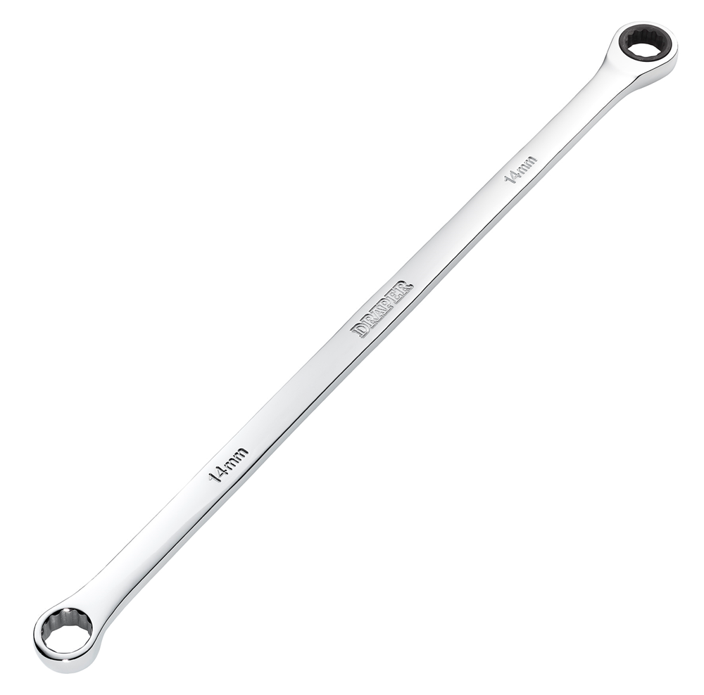 Draper 14MM LONG RATCHET RING SPANNER 27770 27770 HI-TORQ® Metric Extra-Long Double Ring Ratchet Spanner