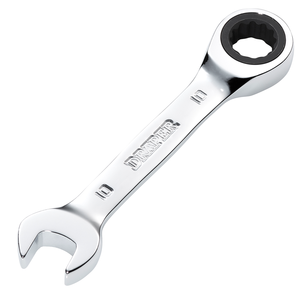 Draper 10MM STUBBY RATCHETING SPANNER 27865 27865 HI-TORQ® Metric Stubby Ratchet Combination Spanner