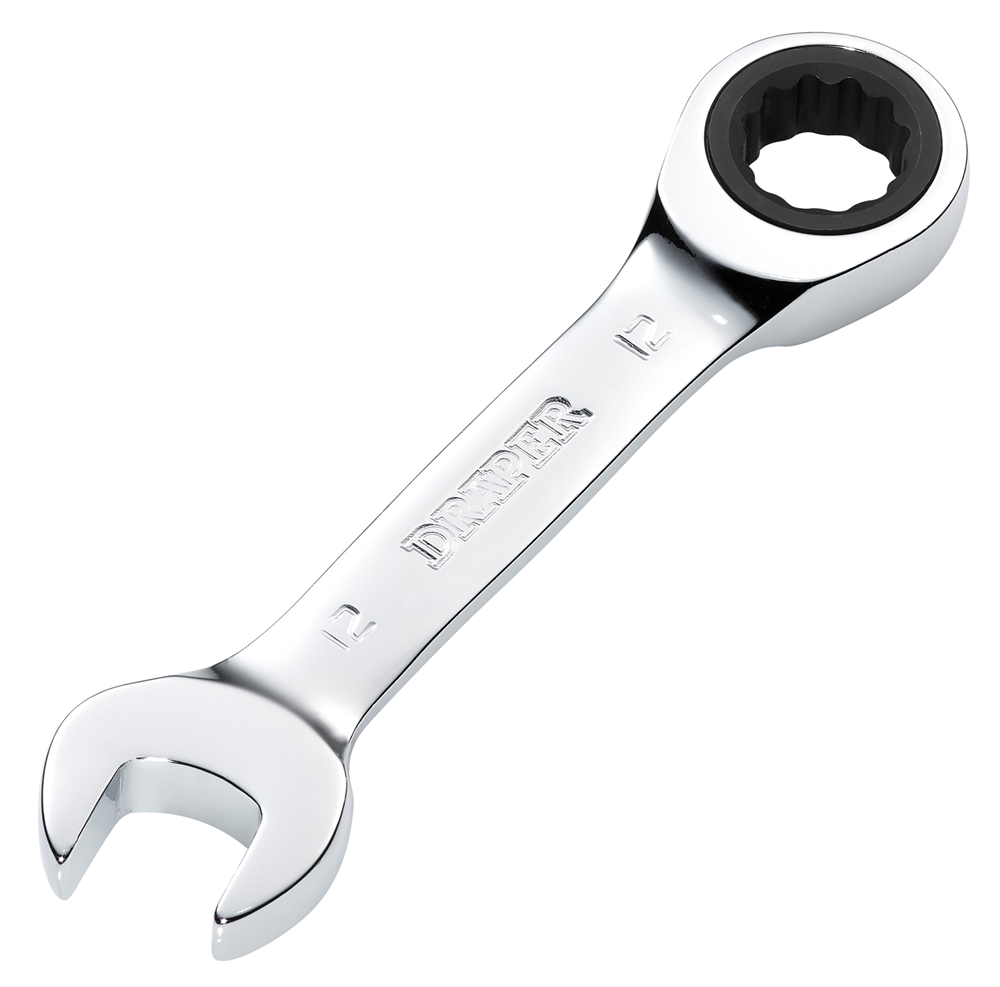 Draper 12MM STUBBY RATCHETING SPANNER 27890 27890 HI-TORQ® Metric Stubby Ratchet Combination Spanner