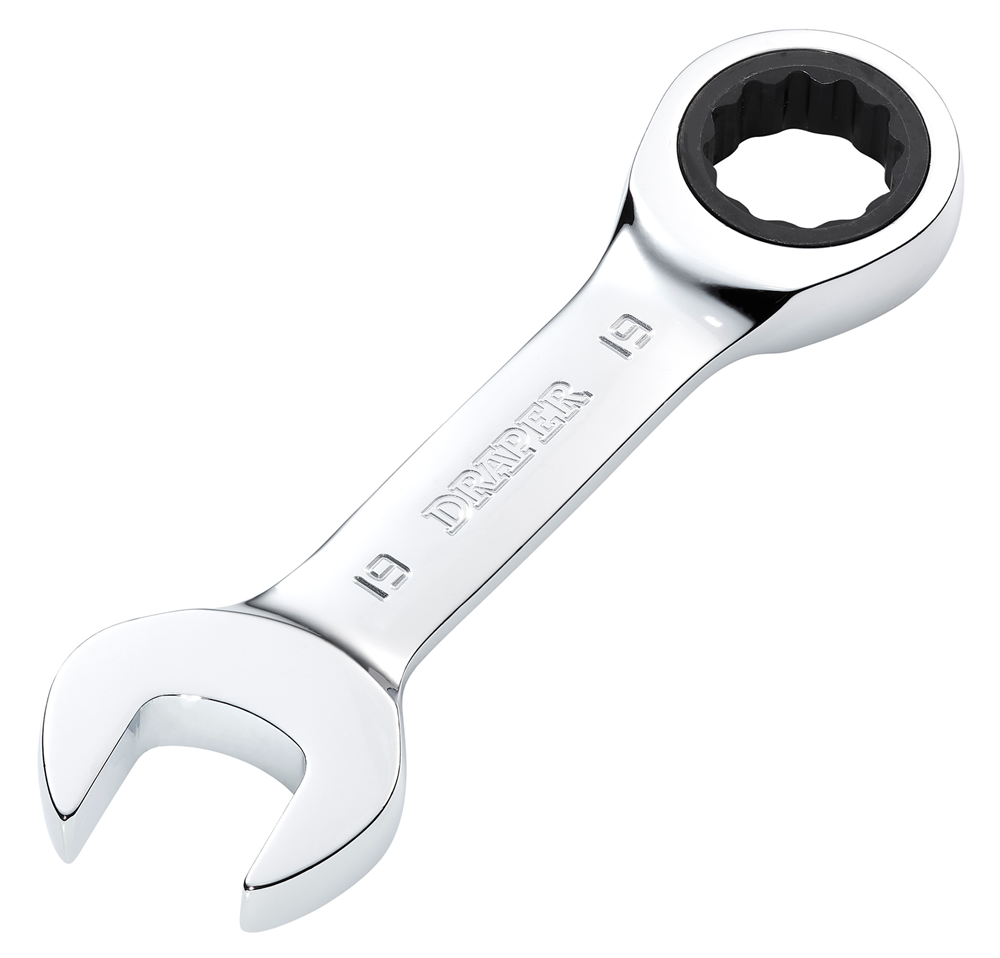 Draper 19MM STUBBY RATCHETING SPANNER 27930 27930 HI-TORQ® Metric Stubby Ratchet Combination Spanner