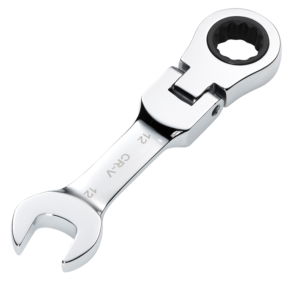 Draper 12MM STUBBY FLEX RACT. SPANNER 27968 27968 HI-TORQ® Metric Stubby Flexible Head Ratchet Combination Spanner