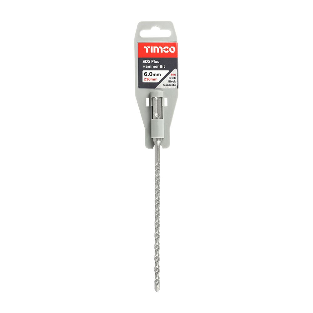 TIMCO SDS Plus Hammer Bit 6.0 x 210 Pack 1