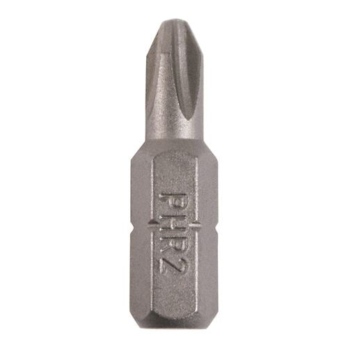 TIMCO Phillips Driver Bit - S2 Grey No.2 x 25 Grey Pack 100