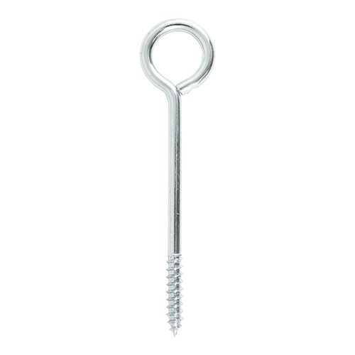 TIMCO Vine Eyes - BZP 100mm Silver Pack 2