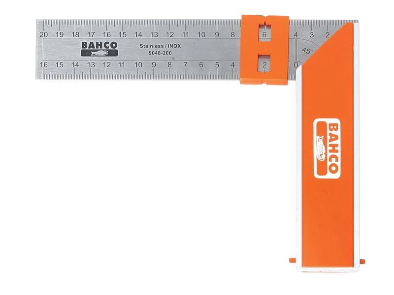 Bahco 9048-200 9048-200 Aluminium Block & Steel Try Square 200mm (8in)