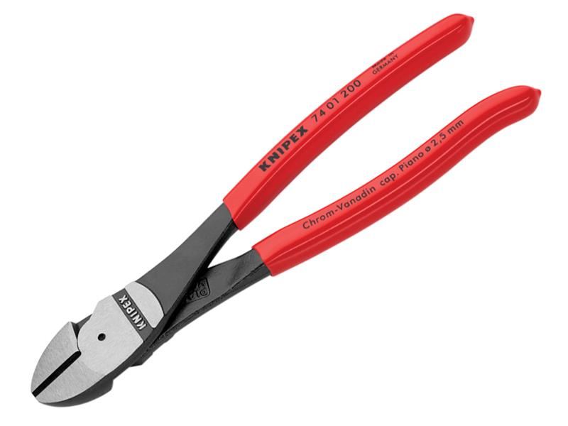 Knipex 74 01 200 SB High Leverage Diagonal Cutters PVC Grip 200mm (8in)