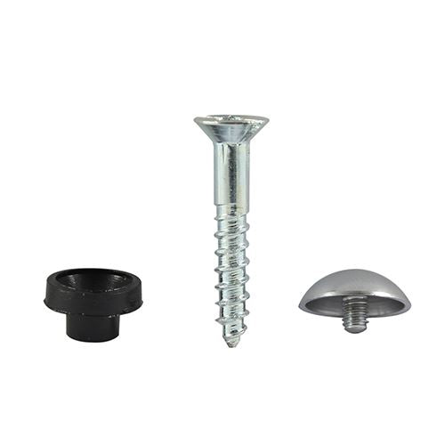 TIMCO Mirror Screw Chrome 8 x 2 Pack 200