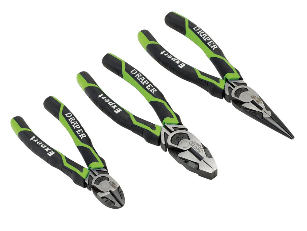 Draper 3PC.HD PLIER SET - GREEN 28035 28035 High Leverage Plier Set (3 Piece)
