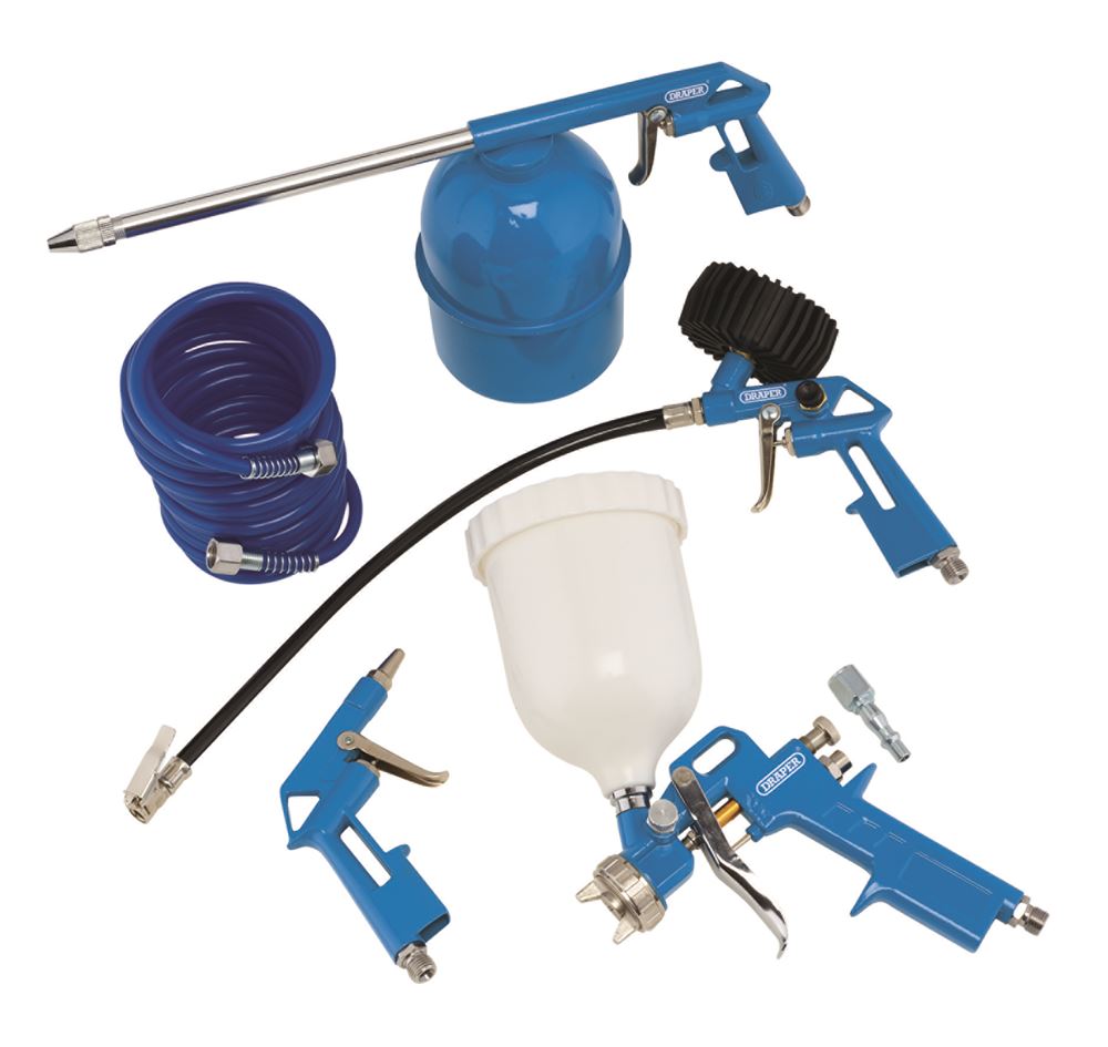 Draper AIR TOOL KIT 5PC 28357 28357 Air Tool Kit, 1/4" BSP (5 Piece)