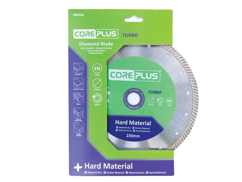 CorePlus CORDBHM230 HM230 Hard Material Turbo Diamond Blade 230mm