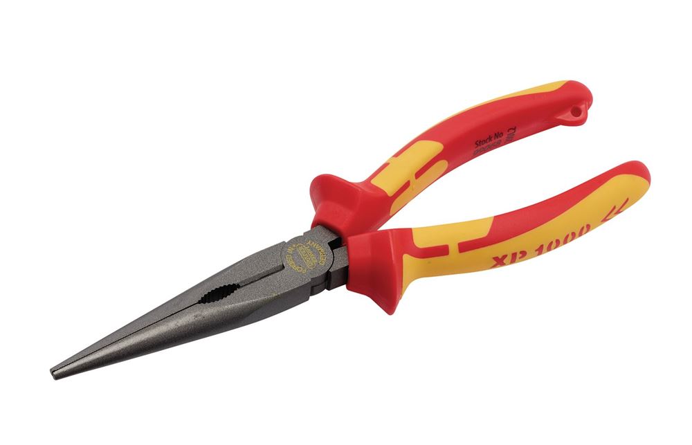 Draper 200MM L/NOSE PLIERS (TETHERED) 99068 99068 VDE Long Nose Pliers