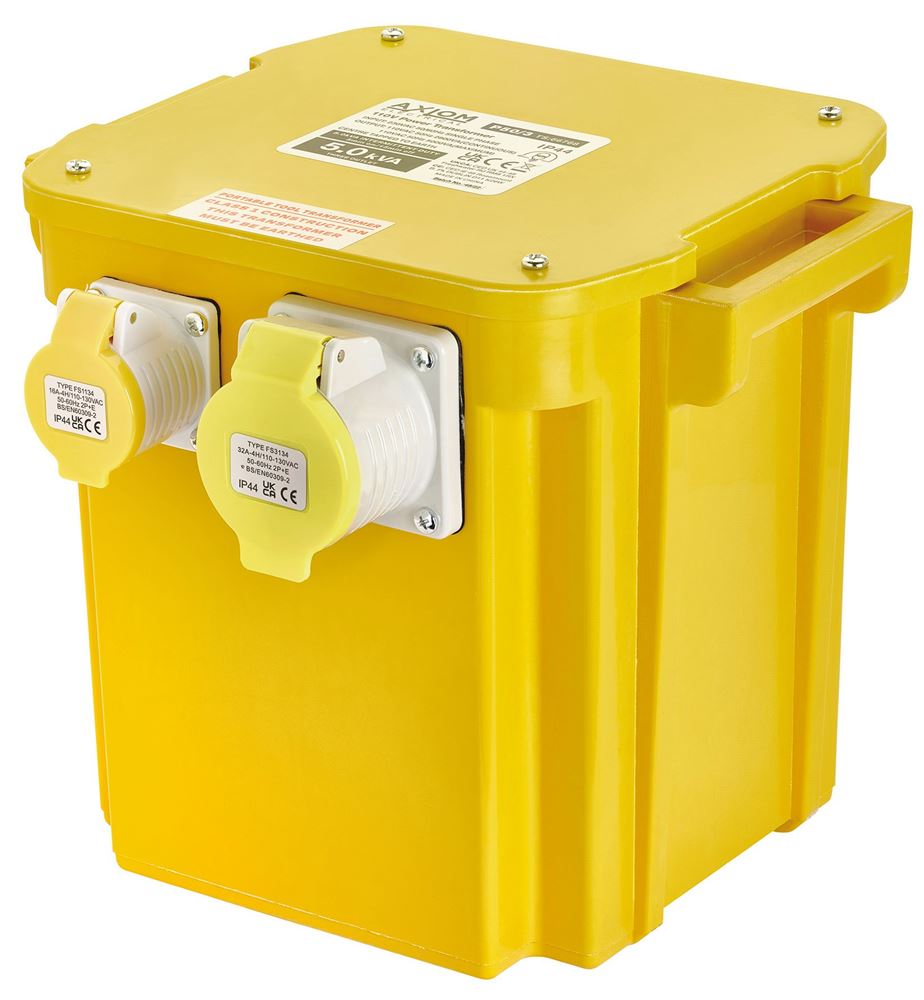 28838 Draper 110V Portable Transformer, 5kVA DPT5000A Site Transformers Professional Trade DIY Workshop Garage Use