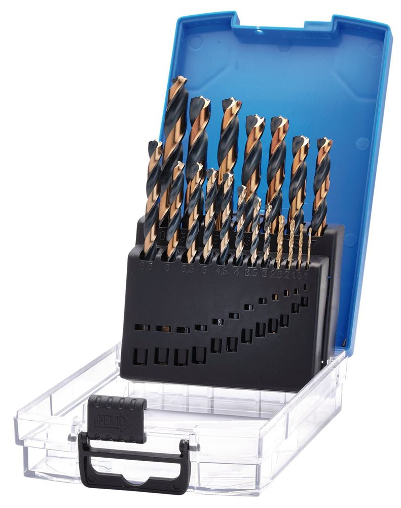 Draper HSS TURBO DRILL BIT SET 19PCS 09104 HSS Turbo Titanium Drill Bit Set (19 Piece)