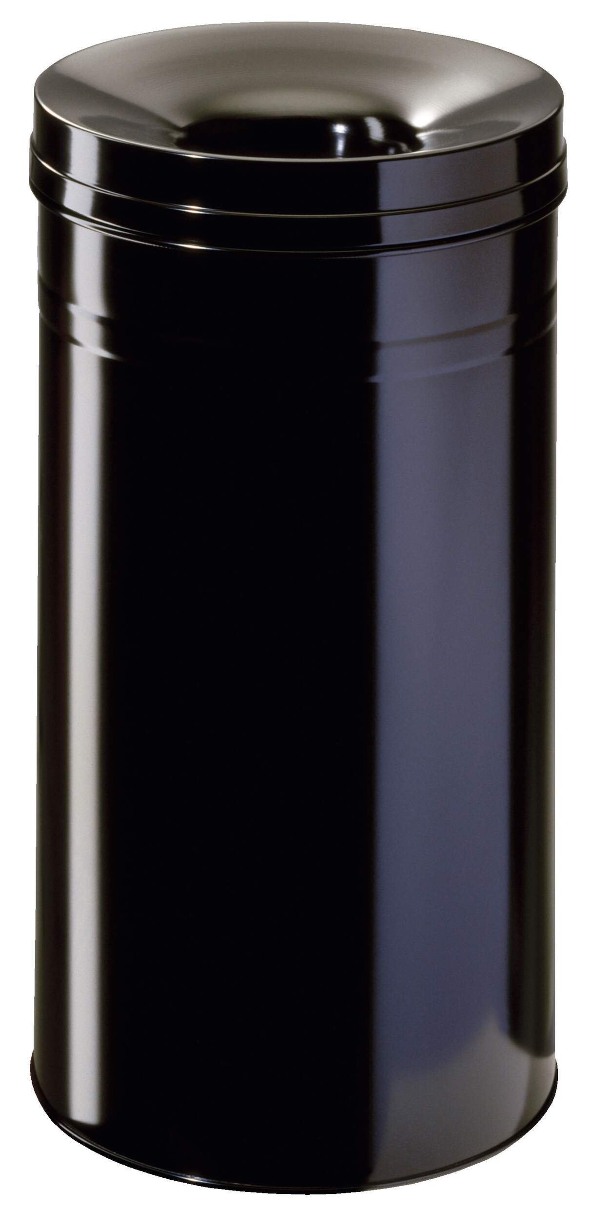 Durable Fire Extinguishing Metal Waste Bin | TUV Certified | 30L | Black