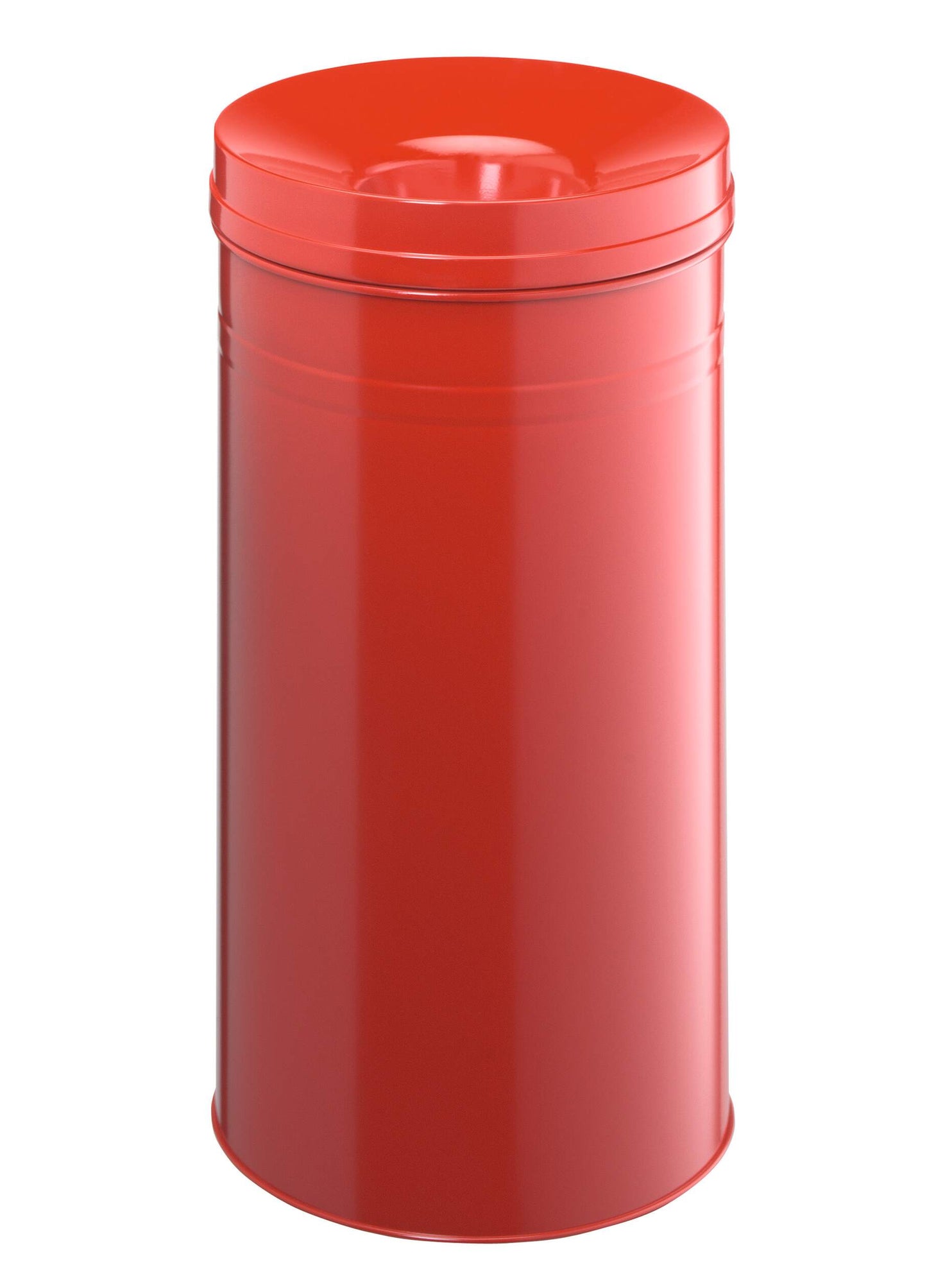 Durable Fire Extinguishing Metal Waste Bin | TUV Certified | 60L | Red