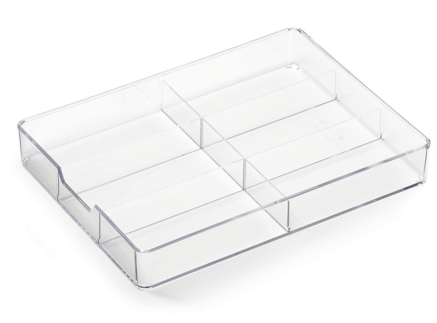 Durable Acrylic Food-Safe Plastic Draw Organiser Storage Divider | Crystal Clear