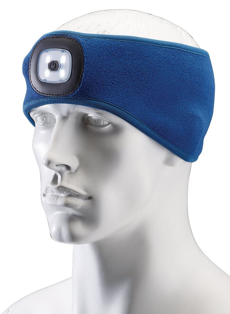 Draper HEAD BAND TORCH - BLUE 95171 95171 Headband with USB Rechargeable LED Torch, 1W, One Size