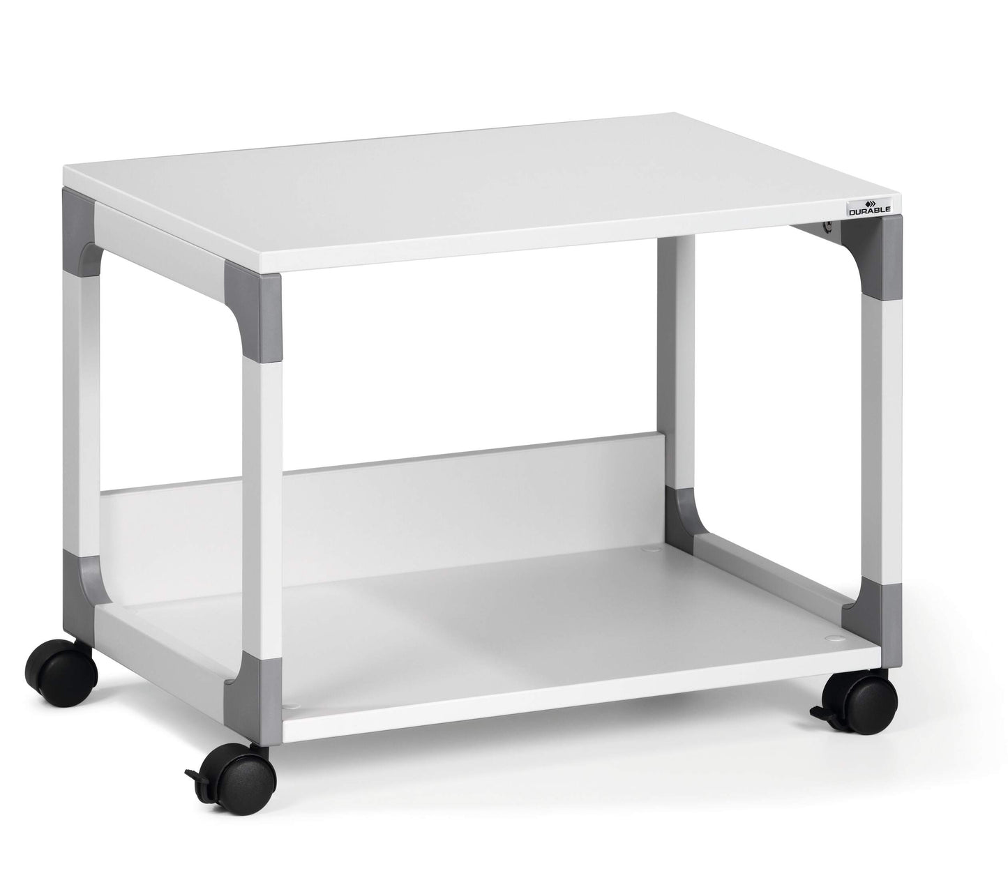 Durable Steel Multi-Function Office Storage Trolley on Wheels | 47cm Grey
