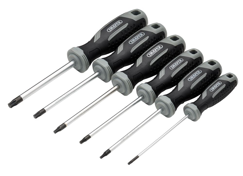 Draper SET 4 - 6PC SET - TX-STAR Soft Grip Screwdriver Set (6 Piece)