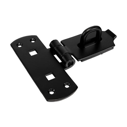TIMCO Heavy Vertical Hasp-Staple BLK 6" Black Pack 1