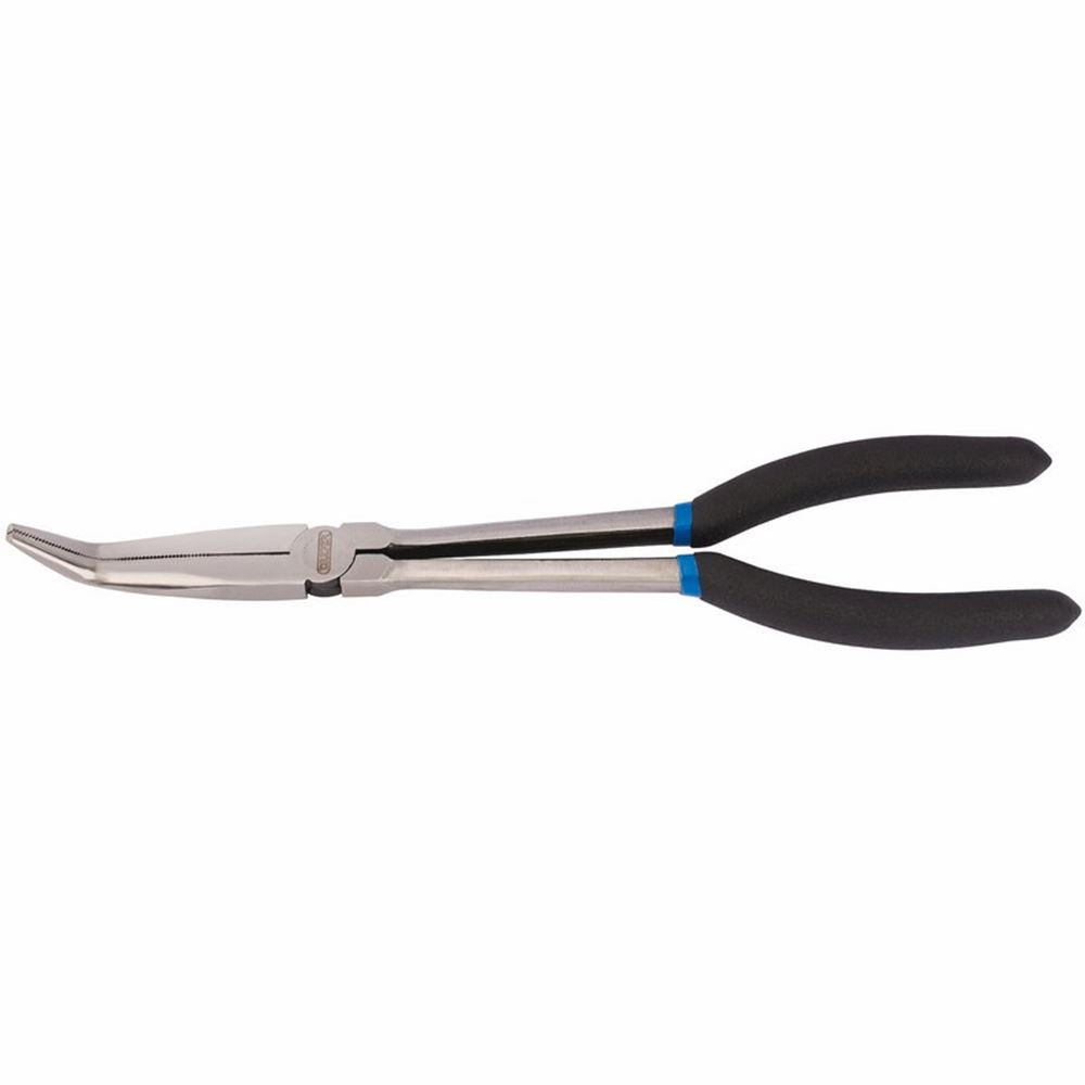 69286 Draper Long Reach Bent Nose Pliers, 280mm 36AL/BG Long Nose Plier Professional Trade DIY Workshop Garage Use