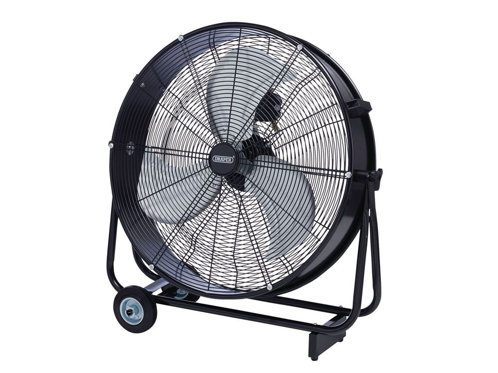 03365 Draper 110V Drum Fan, 24 /610mm, 125W HV24110 Fans W 72 x H 78 x D 27cm Professional Trade DIY Workshop Garage Use
